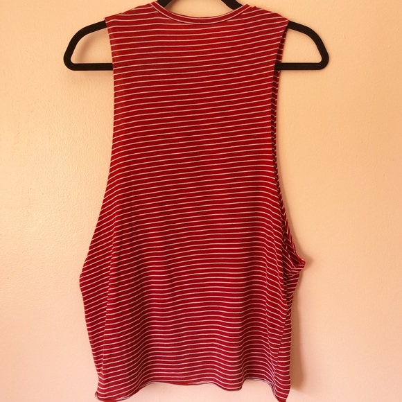 Brandy Melville by John Galt Red Stripe Muscle Tee - Picture 4 of 4